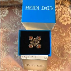 Heidi Daus Crystal Snakehead Design Ring sz 7 NIB